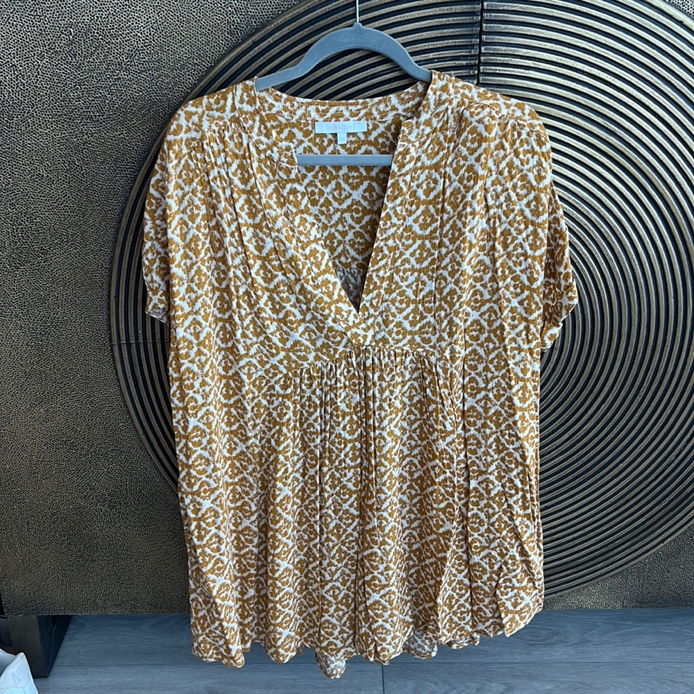 Burnt yellow mini dress tunic